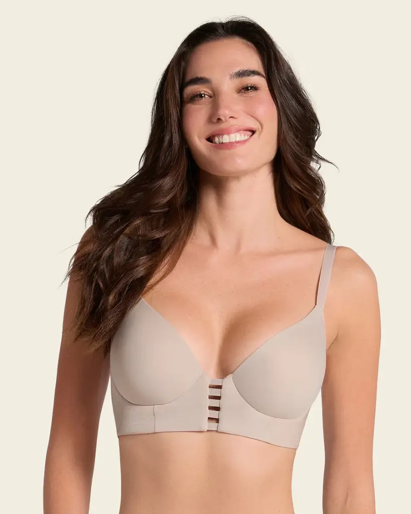 Sujetador triangular de push up alto y buen cubrimiento Memory Bustier / Marca Leonisa