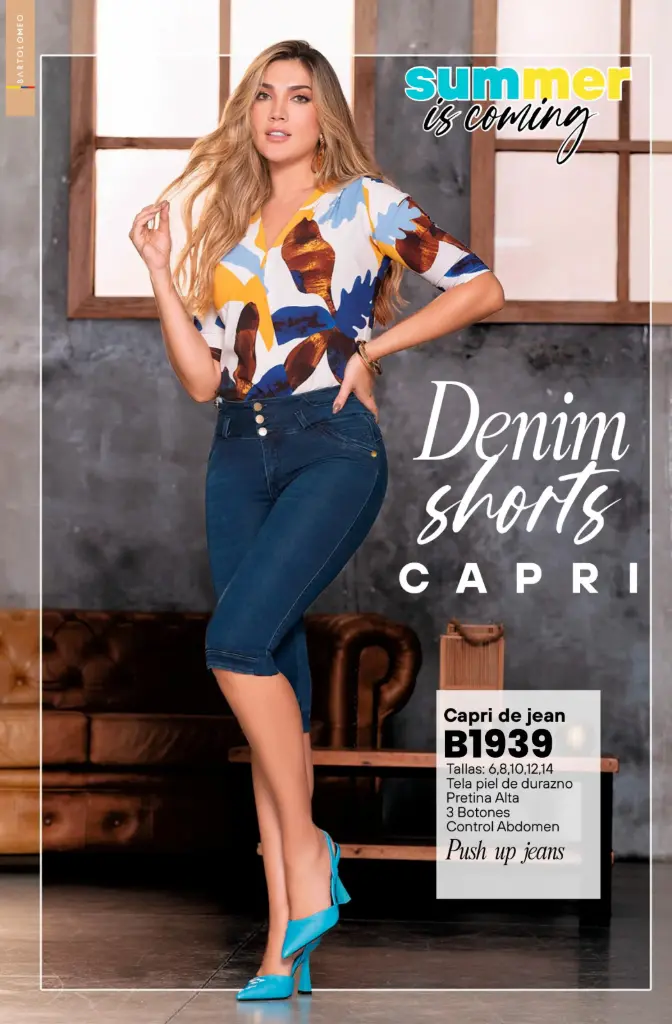 Capri de Jean Push Up | Marca: Bartolomeo Jeans