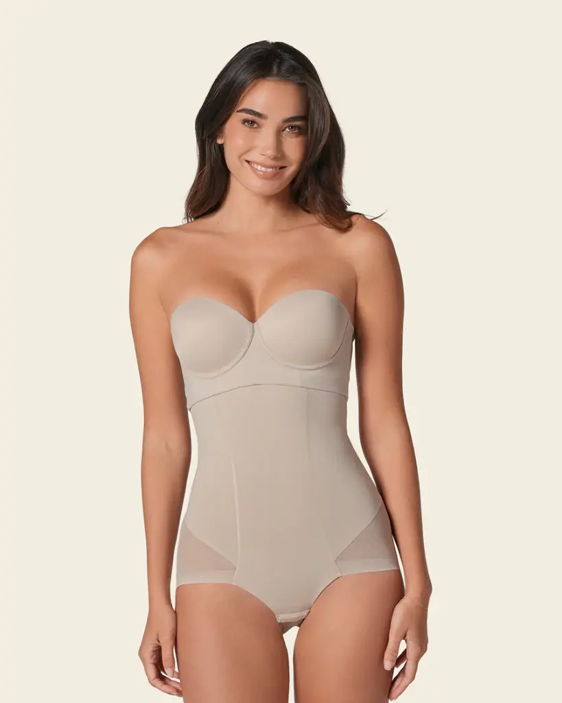 Braga faja de tiro alto y control de abdomen invisible en glúteos / Leonisa