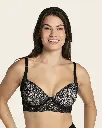 Sujetador de push up suave y cubrimiento alto en sisa y espalda Cover Bra en encaje / Leonisa 011996
