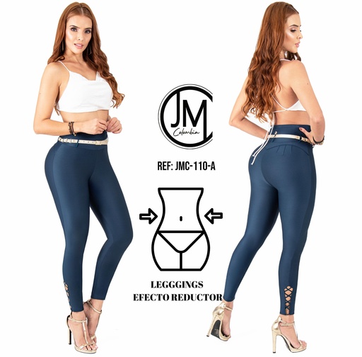 [037 -JMC110] Leggings Colombianos Control de Abdomen Marca: JMC110 Jeans / Color: Azul Petro