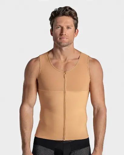 [035000] Chaleco masculino de compresión fuerte en PowerSlim / Leonisa