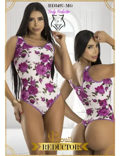 [BD3497] Body Reductor Pitbull Floral   Elegancia y Realce Natural / Pitbull