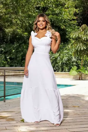 [104910] Vestido Largo Genova. / Hermosa Mujer