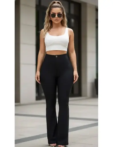 [JBS3249] Pantalón Campana Efecto Lipo 360 / PITBULL